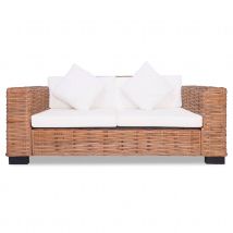 Canapé esprit tropical - Naturel - 157x80x67 cm - Rotin - Home Maison