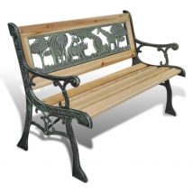 Banc de jardin pour enfants - Beige - Bois - Home Maison