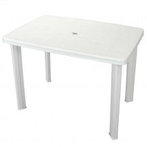 Table de salon de jardin en pvc - Blanc - Plastique - Home Maison