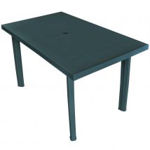 Table rectangulaire en pvc - Vert - 126x76x72 cm - Plastique - Home Maison