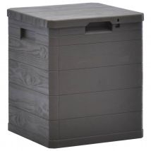 Coffre de rangement de jardin 90L - Marron - Plastique - Home Maison