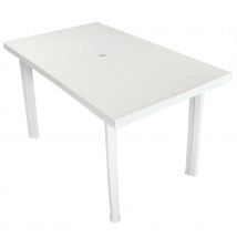 Table rectangulaire en pvc - Blanc - Plastique - Home Maison