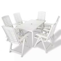 Salon de jardin en plastique - Blanc - Plastique - Home Maison