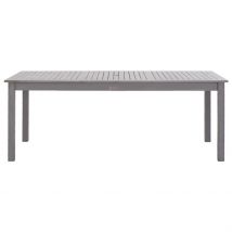 Table de jardin en bois délavé - Gris - Bois - Home Maison