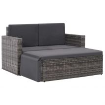 Salon de jardin 2, 4 et 8 pièces - Gris clair - Métal - Home Maison
