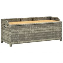 Banc de rangement de jardin - Gris - Métal - Home Maison