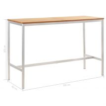 Table de bar d'extérieur - Marron Brun - 160x60x105 cm - Bois - Home Maison