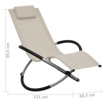 Chaise longue pour enfants - Crème - Métal - Home Maison