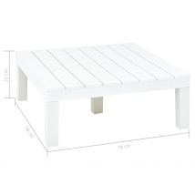 Table basse de jardin durable - Blanc - Plastique - Home Maison