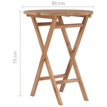 Table pliable de jardin ronde - Ø60 cm - Home Maison