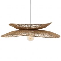 Suspension luminaire en jute - Beige - Jute/Métal - Home Maison