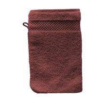 Set de 4 gants de toilette en coton Mirmande - Bordeaux - 15x22 cm - Coton - Home Maison