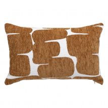 Housse de coussin chenille design - Terracotta - 30x50 cm - Coton/Polyester - Home Maison
