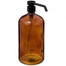 Distributeur à savon en verre ambré 1 L - Marron - Verre - Home Maison