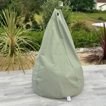 Pouf poire à microbille - Vert clair - 80 cm - Polyester - Home Maison