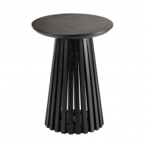 Table basse en bois de manguier noir - Noir - 40x40 cm - Bois - Home Maison