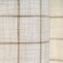 Tissu 100% coton à carreaux LOURMARIN - Beige - 140 cm - Coton - Home Maison