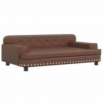 Canapé pour chien en similicuir - Marron - Polyester - Home Maison