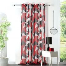 Voilage tamisant Camo - Terracotta - 150x240 cm - Polyester - Home Maison