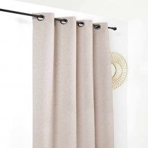Rideau jacquard uni - Beige - Home Maison