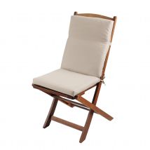 Coussin de chaise extérieur assise et dossier - Beige - 40x90 cm - Polyester - Home Maison