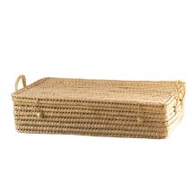 Malle plate dessous de lit - Naturel - 90x55x20 cm - Osier - Home Maison