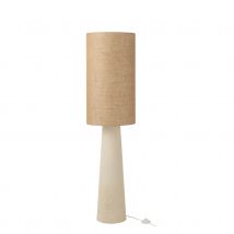 Lampadaire en jute et fibre de verre - Beige foncé - 35x35x140 cm - Jute - Home Maison
