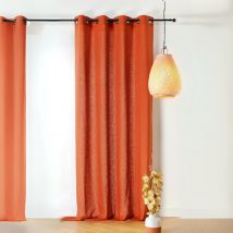 Rideau tamisant en poly-lin - Terracotta - Poly-Lin - Home Maison