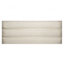 Tête de Lit à Bandes Horizontales en Velours Mat - Blanc - 160x120 cm - Velours - Home Maison