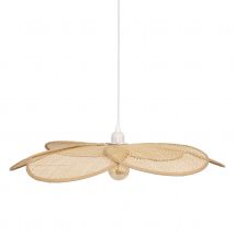Suspension pétales en bambou naturel - Beige - 62 cm - Bambou/Bois/Métal - Home Maison