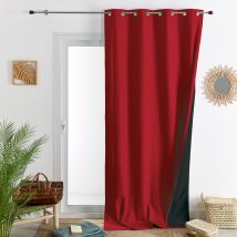 Rideau thermique occultant 100% doublure polaire - Rouge - 140x260 cm - Polyester - Home Maison