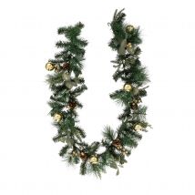 Guirlande en sapin et feuilles d' eucalyptus - Vert - Plastique/Métal - Home Maison
