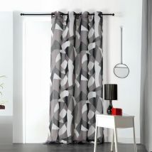 Voilage tamisant Camo - Gris clair - 150x240 cm - Polyester - Home Maison