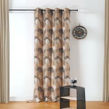 Rideau imprimé pétales de fleurs - Cuivre - 135x240 cm - Polyester - Home Maison