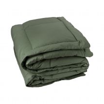 Dessus de lit matelassé peau de pêche Oekotex - Vert - 220x240 cm - Microfibre - Home Maison