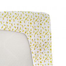 Drap housse Jersey enfant imprimé savane - Jaune - 70x140 cm - Coton - Home Maison