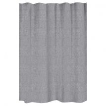 Rideau de Douche - Effet Lin - Gris - 180x200 cm - Polyester - Home Maison