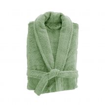 Peignoir de bain uni et coloré - Vert tilleul - Coton - Home Maison
