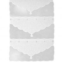 Modulable brodé blanc esprit nature - Blanc - 58x160 cm - Polyester - Home Maison