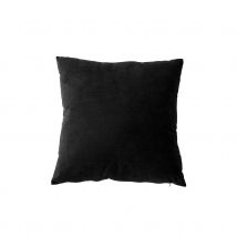Coussin dehoussable en velours - Noir - Polyester - Home Maison