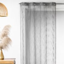 Voilage en organza multicolore tissé - Gris - Polyester - Home Maison
