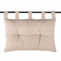 Coussin tête de lit bicolore - Beige - Home Maison