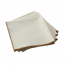 Serviette de table unie et bourdonnée - Ecru - 40x40 cm - Coton/Polyester - Home Maison