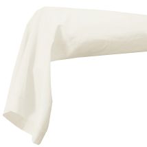 Taie de Traversin Unie en 100% Coton - Blanc - 86x140 cm - Coton - Home Maison