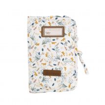Protège carnet de santé lavable - Effet velours - Blanc - 26x17 cm - Coton/Polyester - Home Maison