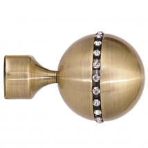 Embout 'diamant' pour barre Ø 28 mm - Doré - Diam. 28 mm - Métal - Home Maison