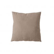 Coussin dehoussable en velours - Naturel - Polyester - Home Maison