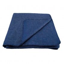 Couverture chaude laine et mohair - Bleu Foncé - 120x180 cm - Laine/Mohair - Home Maison
