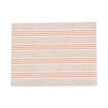 Set de table rectangulaire rayé - Beige - 45x30 cm - Polyester - Home Maison