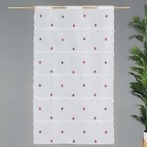 Modulable brodé petits navires - Blanc - 70x220 cm - Polyester - Home Maison